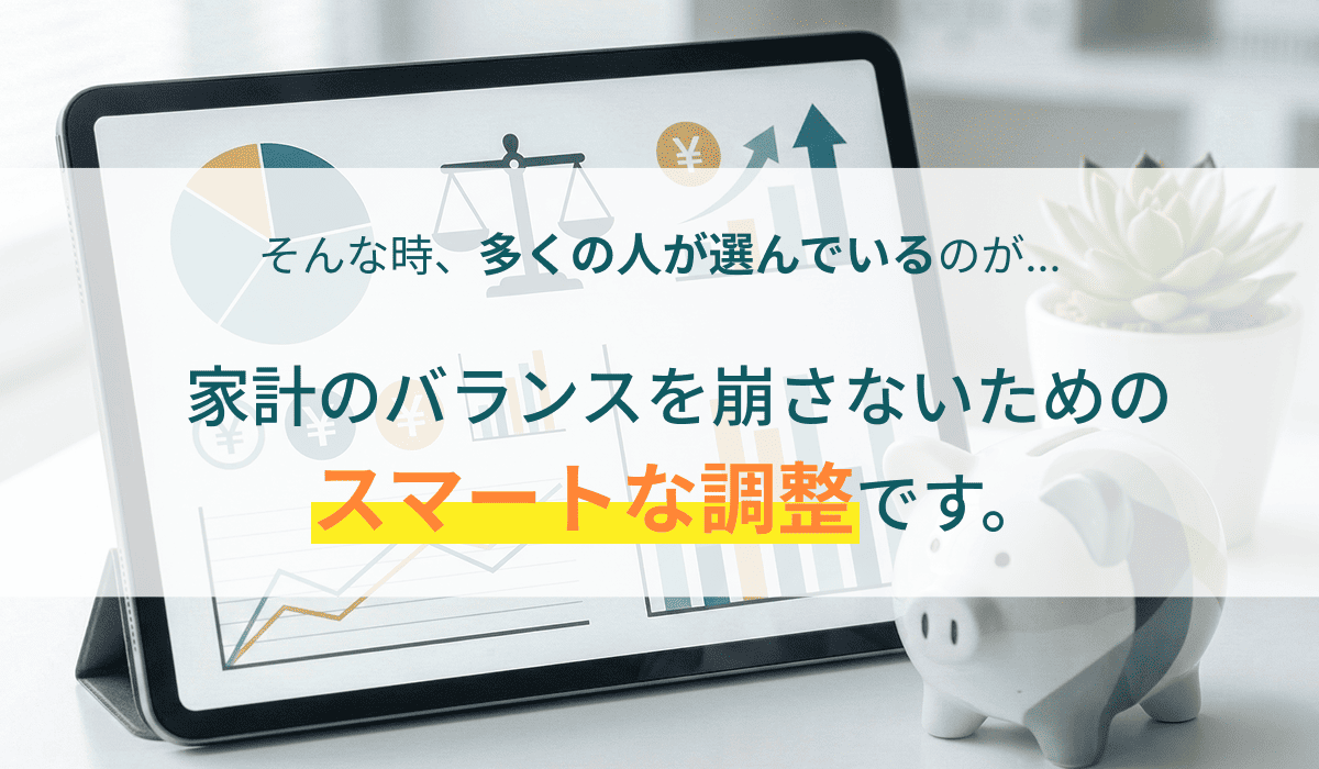 家計のバランスを崩さないためのスマートな調整です。